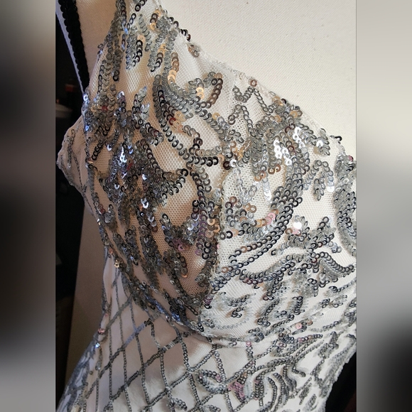 Privy Silver and White Midi Dress - Picture 14 of 16